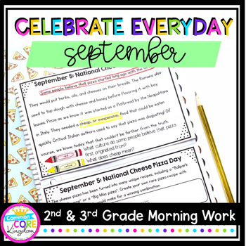 Preview of Everyday is a Holiday Daily Morning Work & Bell Ringer Activities for September