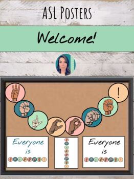 Preview of Everyone Is Welcome | American Sign Language | Inclusive Bulletin Board Posters