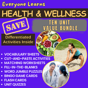 Preview of Everyone Learns Health and Wellness: Ten Unit Value Bundle