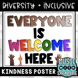 Everyone is Welcome Here Poster {Diversity + Inclusivity +