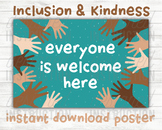 Everyone is Welcome Here Poster: Kindness / Counselor /Div