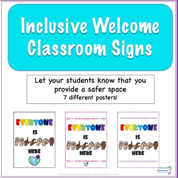 Preview of Everyone is Welcome Here Posters | Inclusivity | Inclusive Classroom
