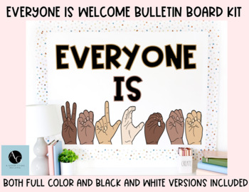 Preview of Everyone is Welcome- Sign Language Bulletin Board and Door Kit