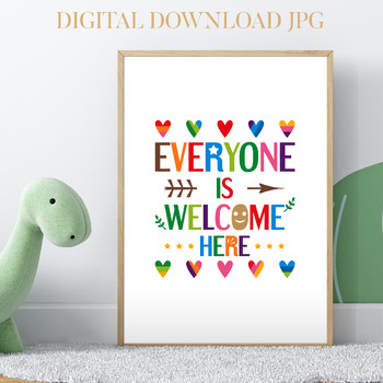 Preview of Everyone is welcome here - equality, inclusion, diversity poster