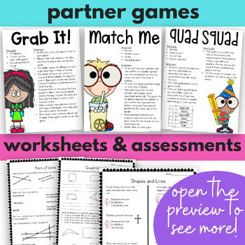 Lines and Shapes Interactive Geometry Math Unit for 4th Grade | TpT