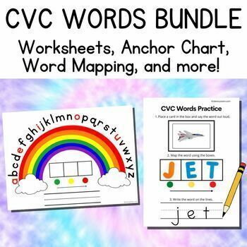 Preview of CVC Words Bundle - Alphabet Arcs, Sound Boxes, Word Mapping, Anchor Chart, +++
