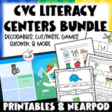 Everything CVC Literacy Centers with Printables and Nearpod Games