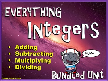Preview of Everything Integers - Bundled Unit