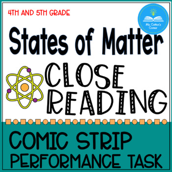 Preview of Reading Comprehension Passage - Non-fiction Science - Matter - PDF and Google