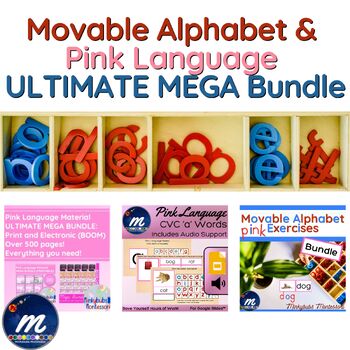 Preview of Everything Movable Alphabet Pink Material PRINT BOOM ONLINE Bundle BTS DL