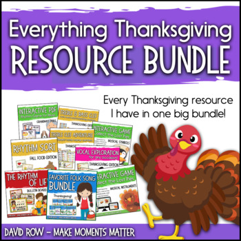Preview of Everything Thanksgiving!  Music Resource Bundle - Variety Pack