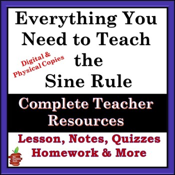 Preview of Teach the SINE RULE THE EASY WAY - Lesson, HW, Quiz, Guided Notes More