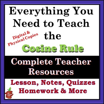 Preview of Everything You Need to Teach Cosine Rule - Full Week of Materials - NO Prep!