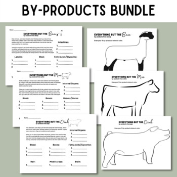 Preview of Everything but the Oink, Moo, and Baa Worksheet Bundle