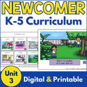 Preview of ESL Newcomer Curriculum Lesson Plans Speaking Activities Games Kindergarten (U3)