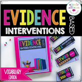 Evidence Based Intervention {Vocabulary Edition}