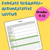 Evidence Graphic Organizer- Argumentative Writing | Google