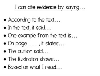 evidence sentence starters for essays