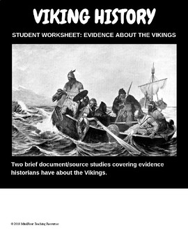 Preview of Introduction to the Vikings Student Worksheet Evidence about the Vikings