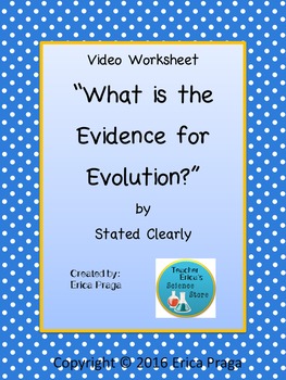 Preview of Evidence for Evolution Video Worksheet-FREEBIE!