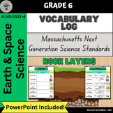 Rock Layers Vocabulary Log & PowerPoint (Differentiated)