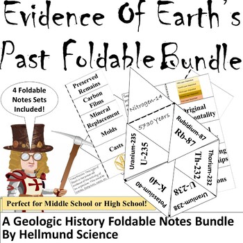 Preview of Evidence of Earth's Past Foldable Notes Bundle