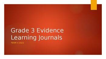 Preview of Evidence of Learning Journal Power point Grade 3 QLD