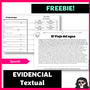 Preview of Evidencia Textual Freebie