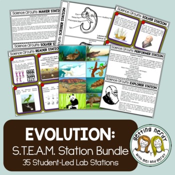Preview of Evolution Bundle - STEAM Science Centers / Lab Stations