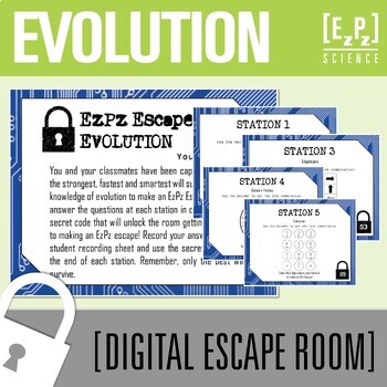 Preview of Evolution Escape Room Activity | Science Review Game