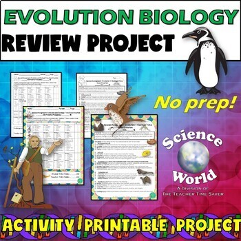 Preview of Evolution Natural Selection Activity Project | Biology Life Science  Printable