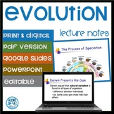 Evolution Notes - PDF, Editable PowerPoint, & Digital Goog