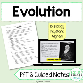 Preview of Evolution Natural Selection Darwin PowerPoint and Notes Biology Keystone Aligned
