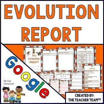 Preview of Evolution Project | Evolution Research Report | Google Slides
