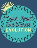 Evolution Quick Read and Exit Ticket Bundle