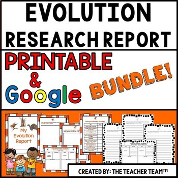 Preview of Evolution Report Printable and Google Slides Bundle
