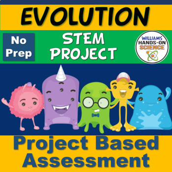 Preview of Evolution STEM Project Assessment NGSS Natural Selection Adaptations Digital