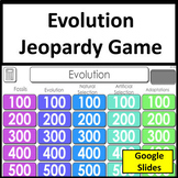 Evolution Science Review and NGSS Test Prep Jeopardy Style Game 