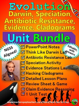 Preview of Evolution Unit Bundle - NGSS Aligned