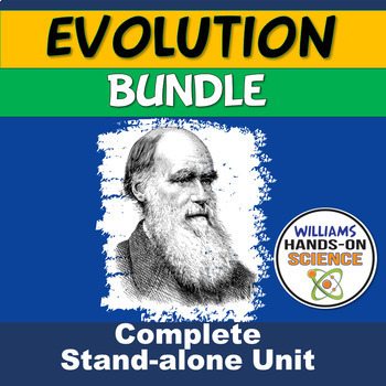 Preview of Evolution Unit Bundle Natural Selection Adaptations NGSS LS4.A LS4.B LS4.C