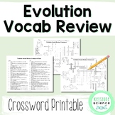 Evolution Vocabulary Review Crossword Puzzle