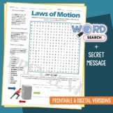 Newtons 3 Laws Of Motion Word Search Puzzle Vocabulary Act