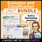 Evolution and Classification Unit - Doodle Notes BUNDLE