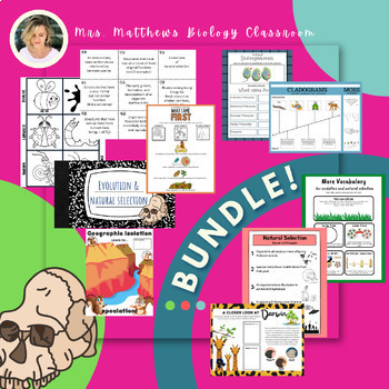 Preview of Evolution and Natural Selection (Biology Unit 11) - Week-Long Lesson BUNDLE