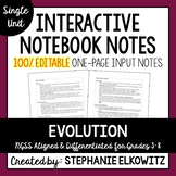 Evolution and Natural Selection Editable Notes