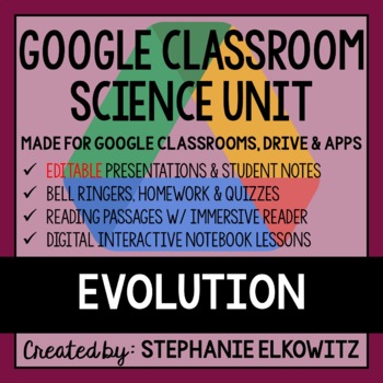 Preview of Evolution and Natural Selection Google Classroom Lesson Bundle