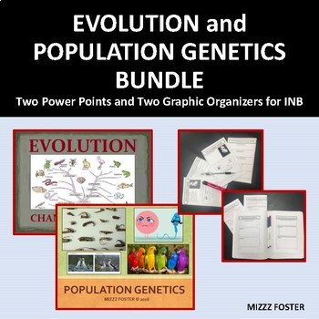 Preview of Evolution and Population Genetics: 2 Ppts and 2 Graphic Organizers Notes