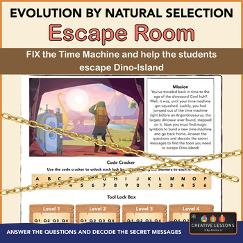Preview of Evolution by Natural Selection Dino-Land Escape room | Interactive Activity