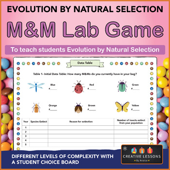 Preview of Evolution by Natural Selection M&M Interactive Lab Report | Hands-on Activity
