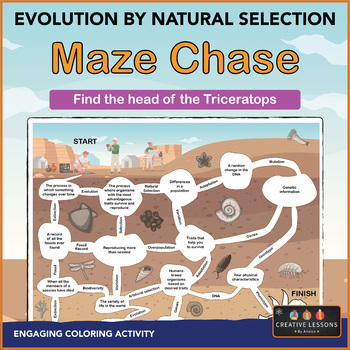 Preview of Evolution by Natural Selection Maze Chase | Coloring Science Activity